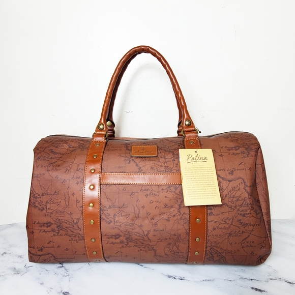 Patricia Nash Bags Patricia Nash Milano Duffel Patina Signature Map